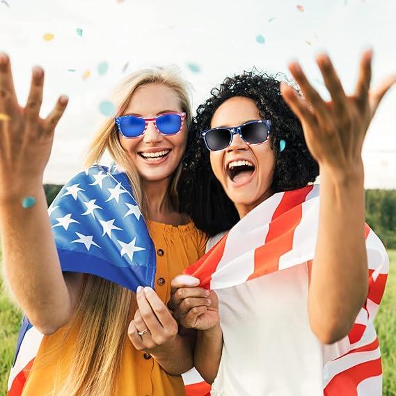 3 Pair American Flag Sunglasses