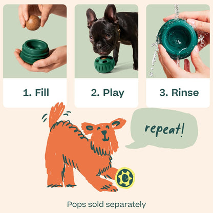 WOOF Pupsicle - Long-Lasting Interactive Dog Ball Toy to Keep Your Pup Busy and Distracted - Safe for Dogs - Low-Mess Design - Dog Toys for Medium and Large Dogs 25-75 lbs