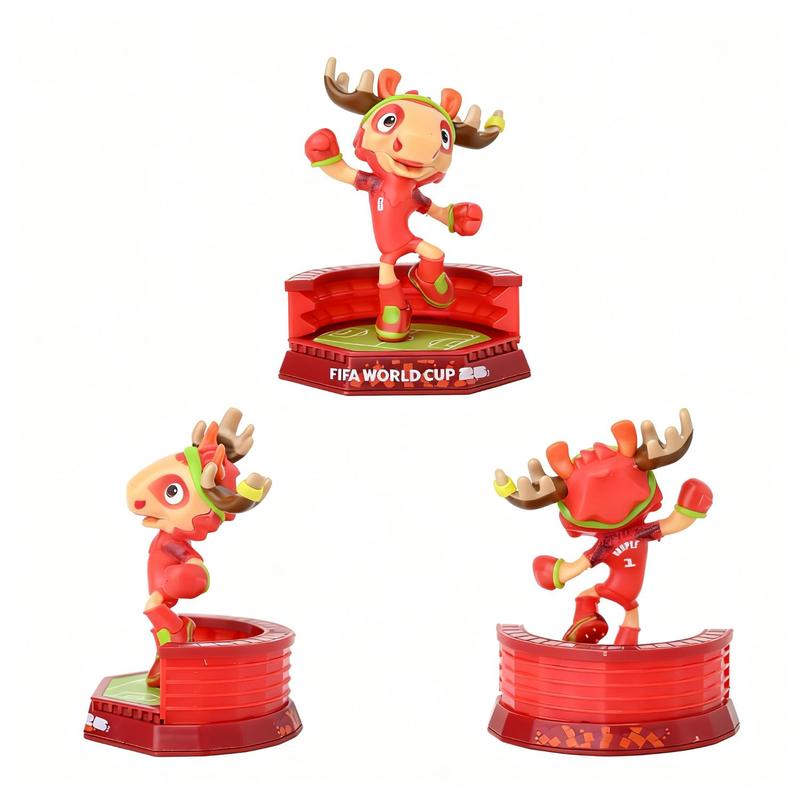 Figuras de juguete de las mascotas de la Copa Mundial de la FIFA 2026