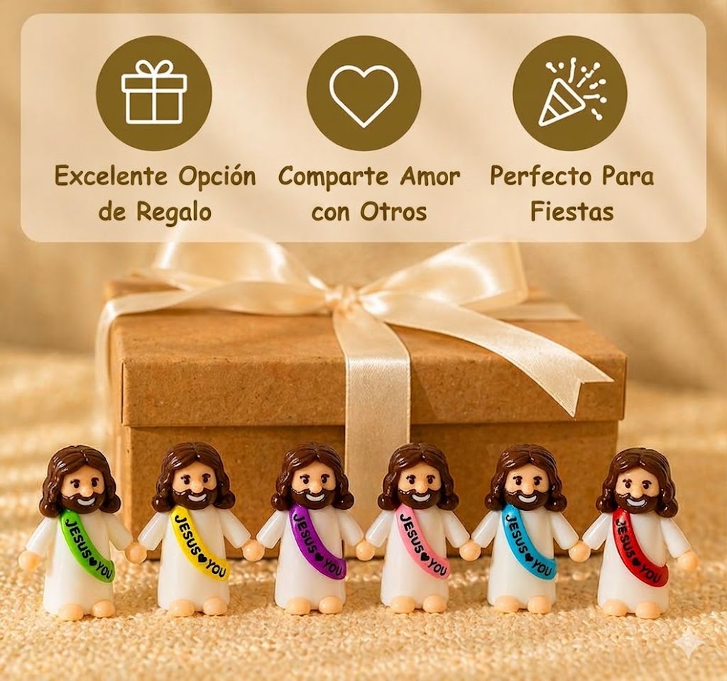 Minifiguras coloridas de Jesús