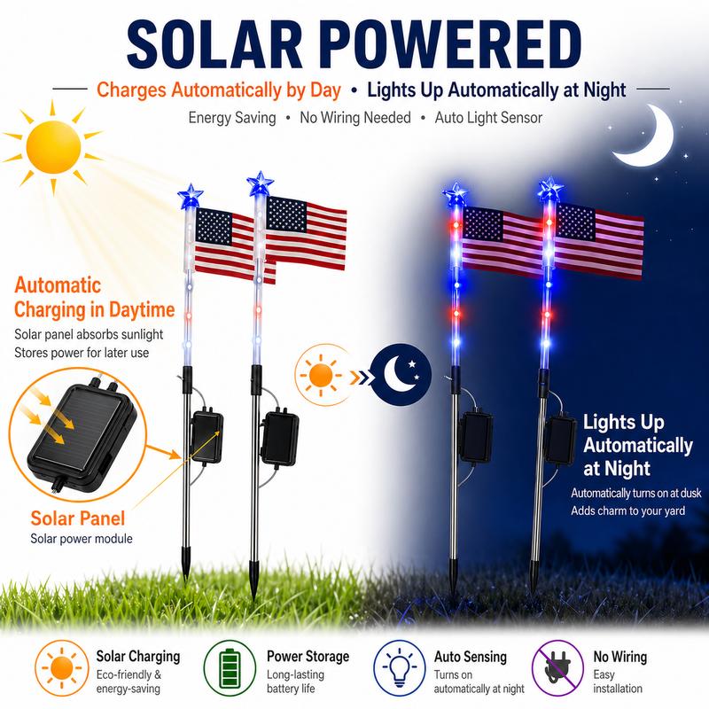 8 Piece Flag Light Set