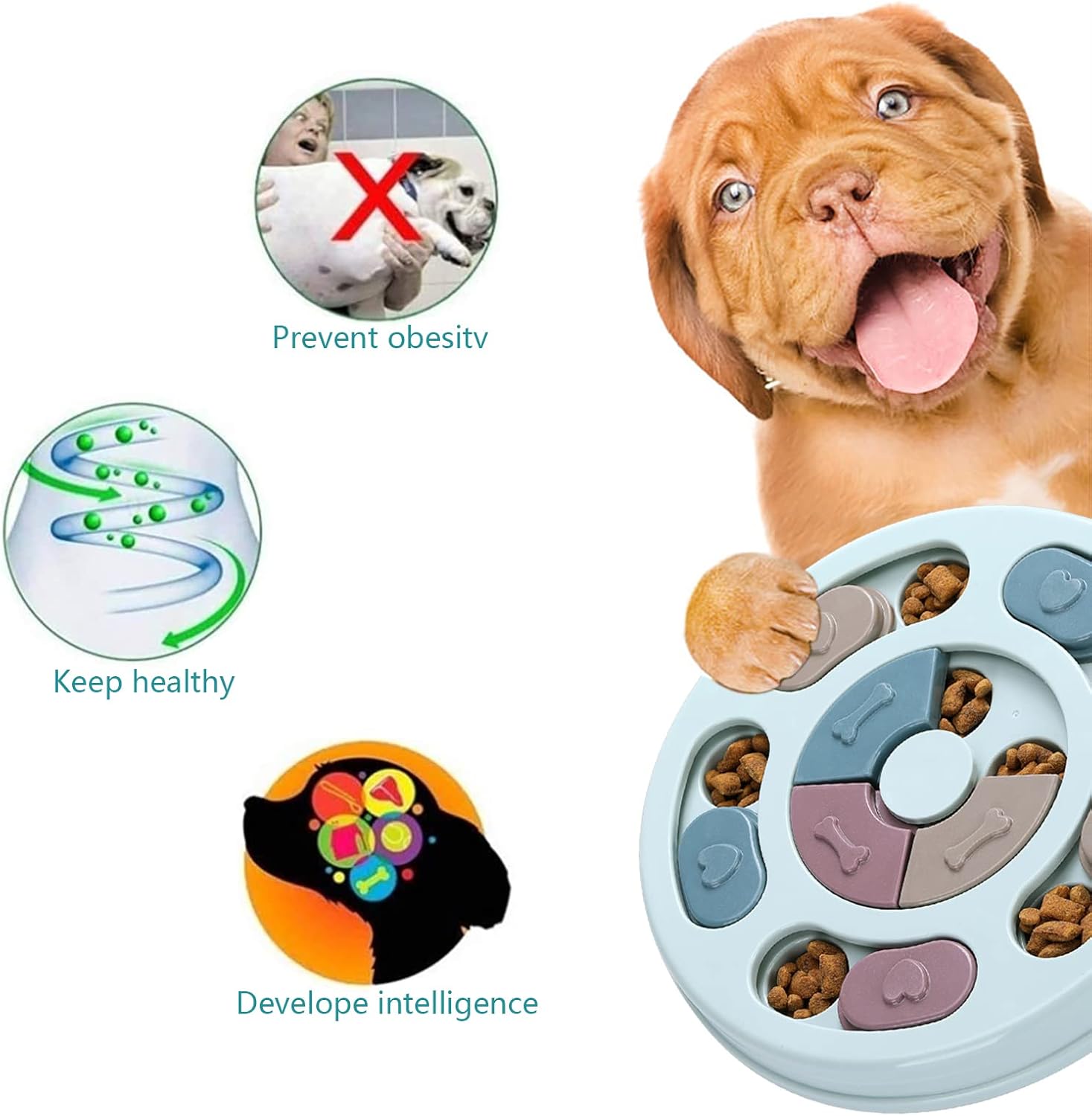 Dog Puzzle,Dogs Food Toys for IQ Training & Mental Enrichment,Dog Treat Puzzle