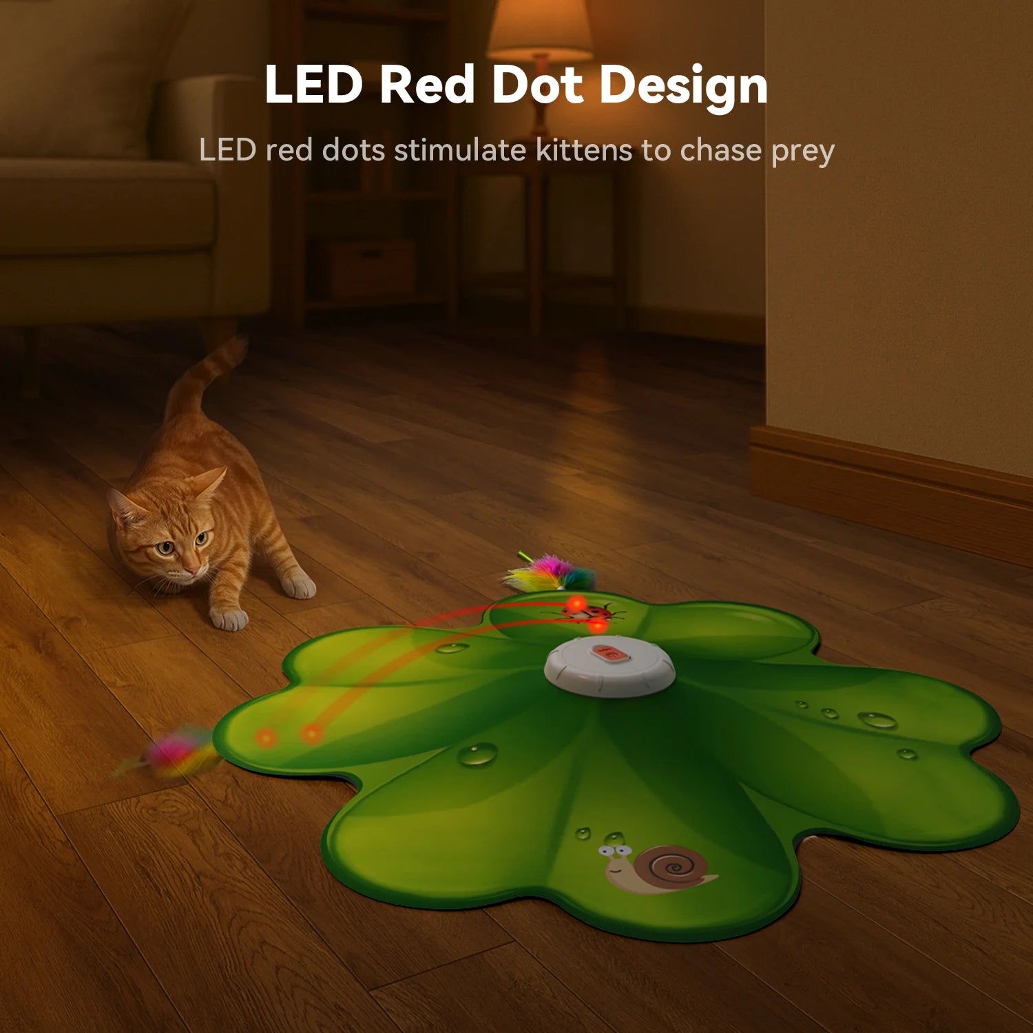 FeelNeedy 2 in 1 Interactive Cat Toys for Indoor Cats, Automatic Rechargeable
