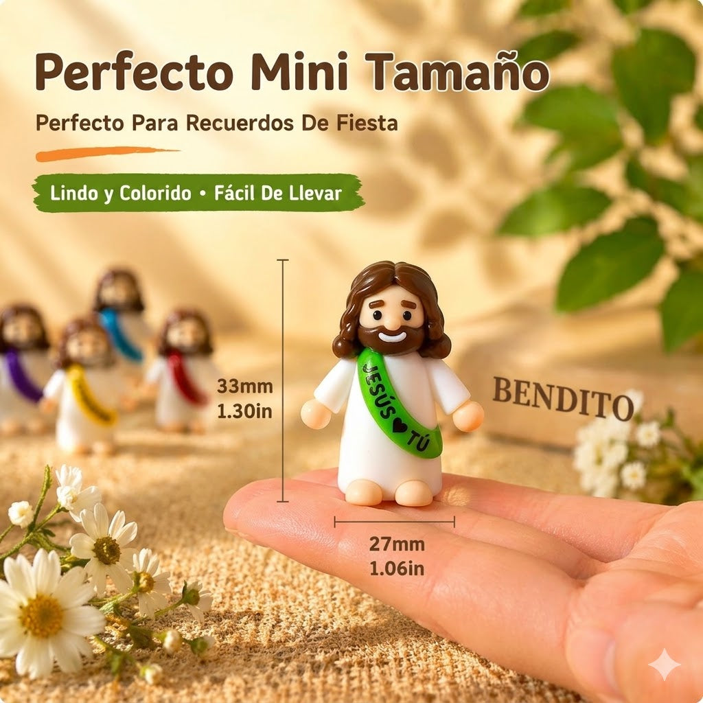 Minifiguras coloridas de Jesús