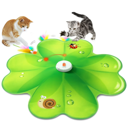 FeelNeedy 2 in 1 Interactive Cat Toys for Indoor Cats, Automatic Rechargeable