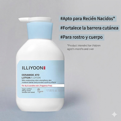Loción de ceramidas para piel seca y sensible