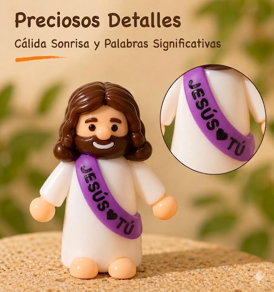 Minifiguras coloridas de Jesús