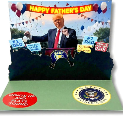 Talking Pop Up Fathers Day Card