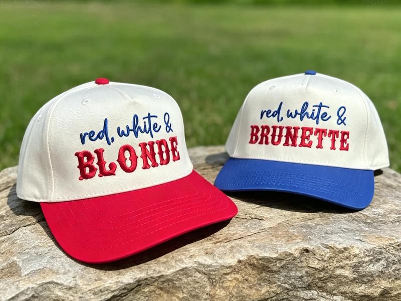 Red White & Blonde Trucker Hat