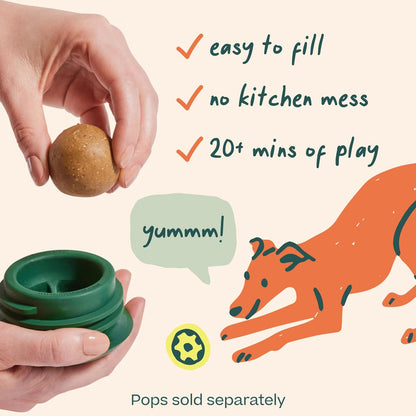 WOOF Pupsicle - Long-Lasting Interactive Dog Ball Toy to Keep Your Pup Busy and Distracted - Safe for Dogs - Low-Mess Design - Dog Toys for Medium and Large Dogs 25-75 lbs