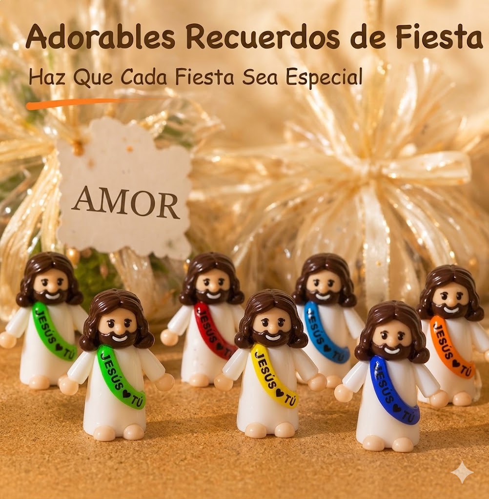 Minifiguras coloridas de Jesús