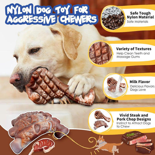 Dog Toy for Large Breed- Tough Nylon Teething Bone